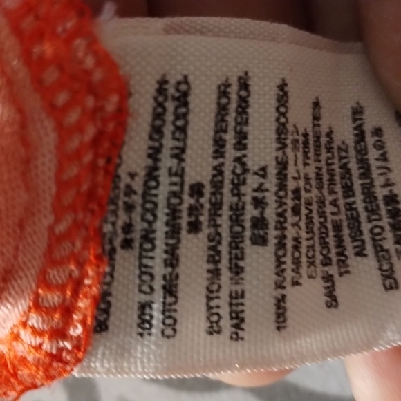 Free People orange racerback tunic Sz L Beautiful flare detail - Picture 10 of 11